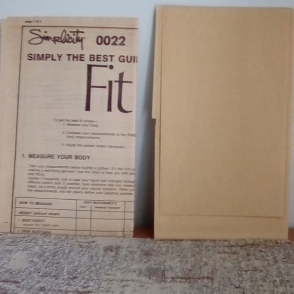 Vintage Simplicity # 0022 Fit Pattern - Picture 2 of 3